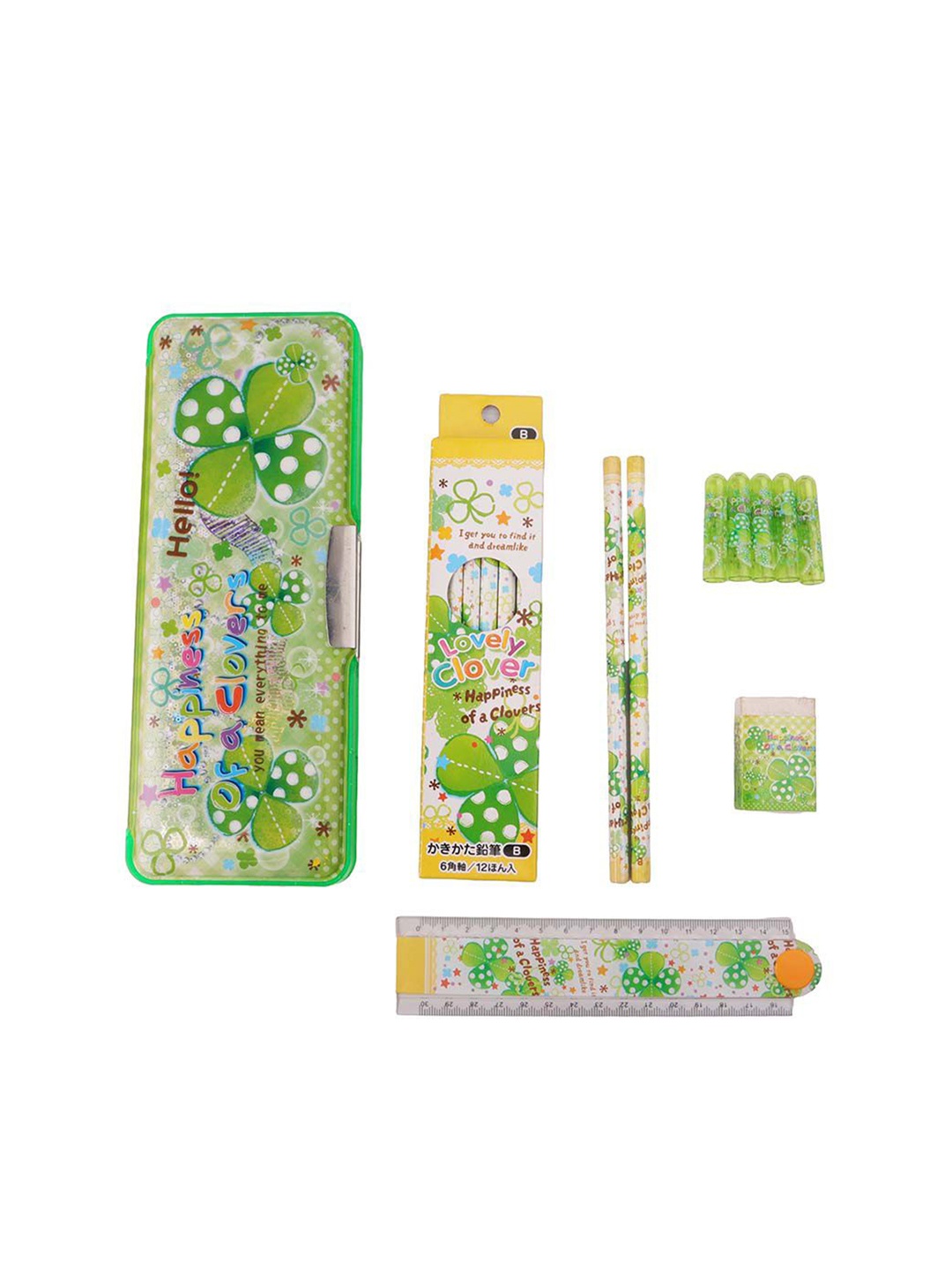 

QIPS Kids Printed Stationery Set, Green