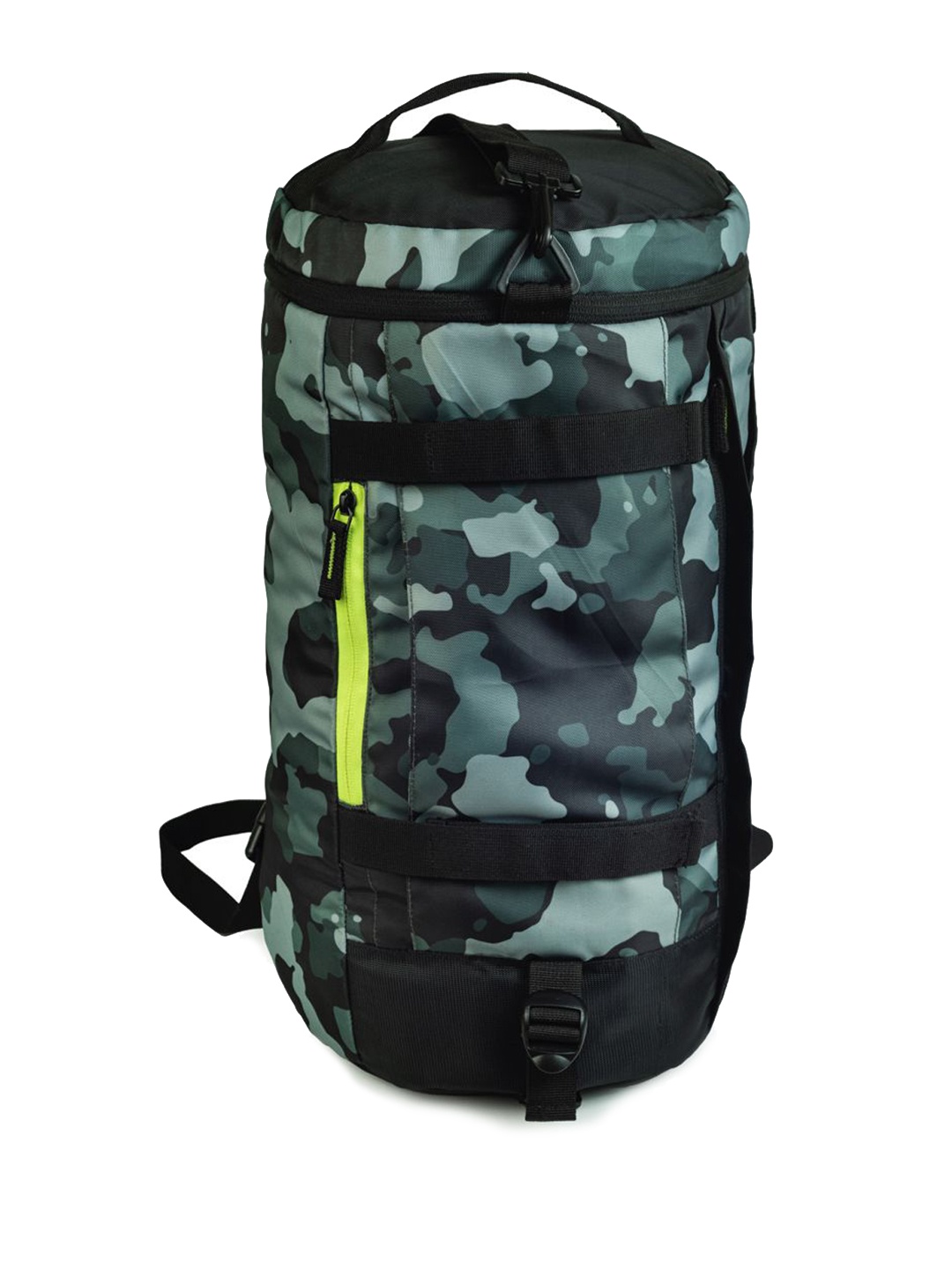 

QIPS Printed Large Travel Duffel Bag, Grey