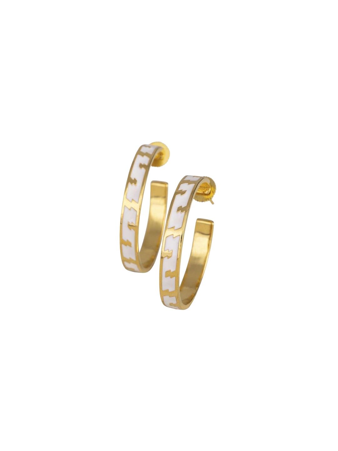 

MNSH Contemporary Hoop Earrings, White