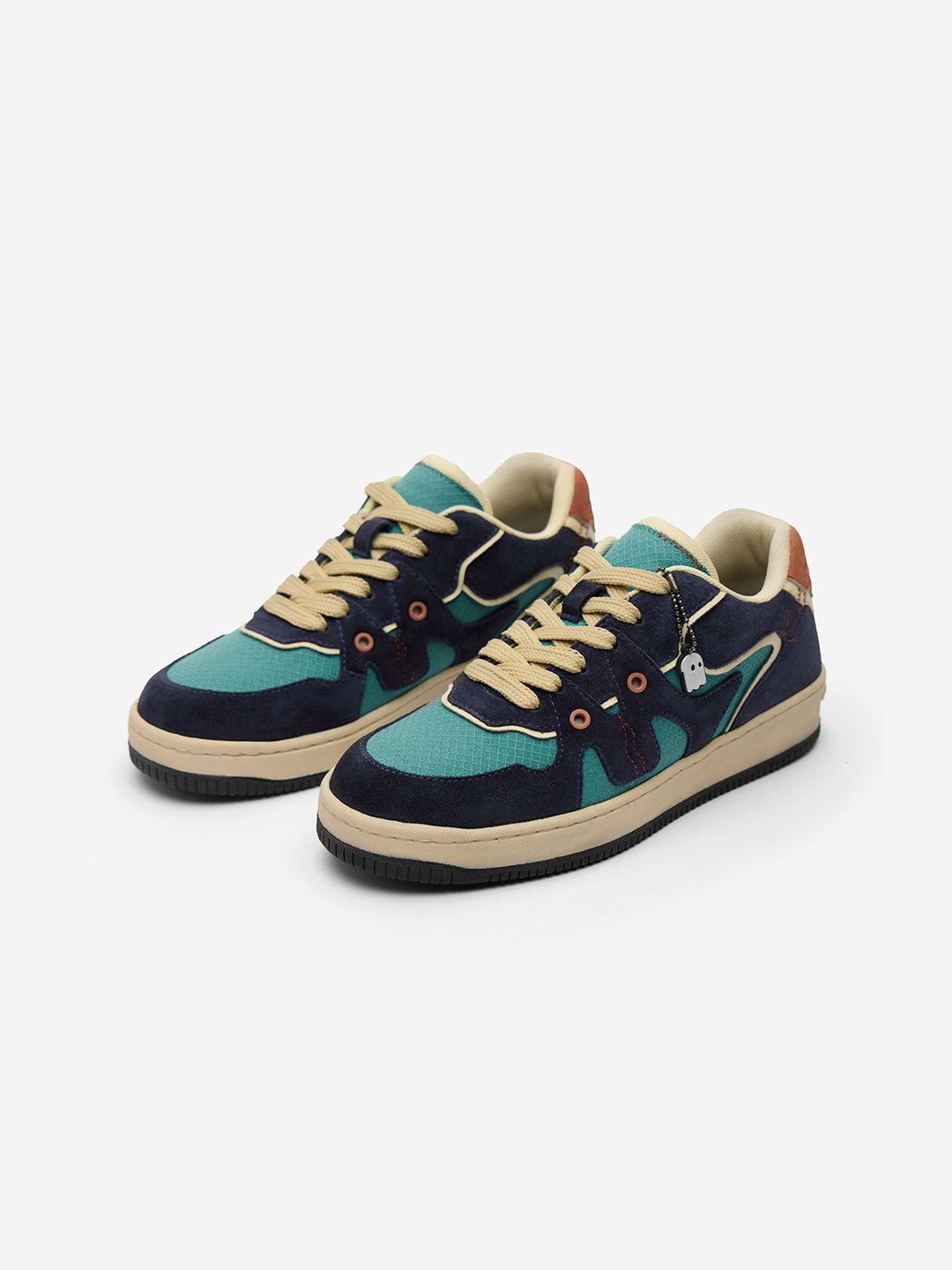 

The Souled Store Women Printed Lightweight Suede Sneakers, Blue