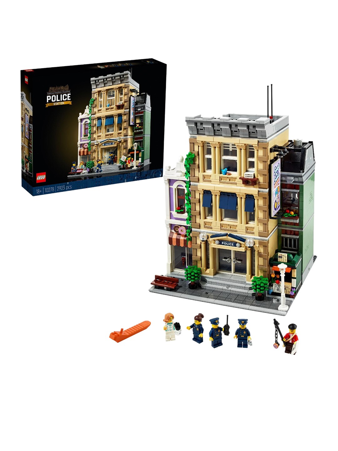 

LEGO Kids 2,923 Pcs Police Station 10278 Building Kit, Beige