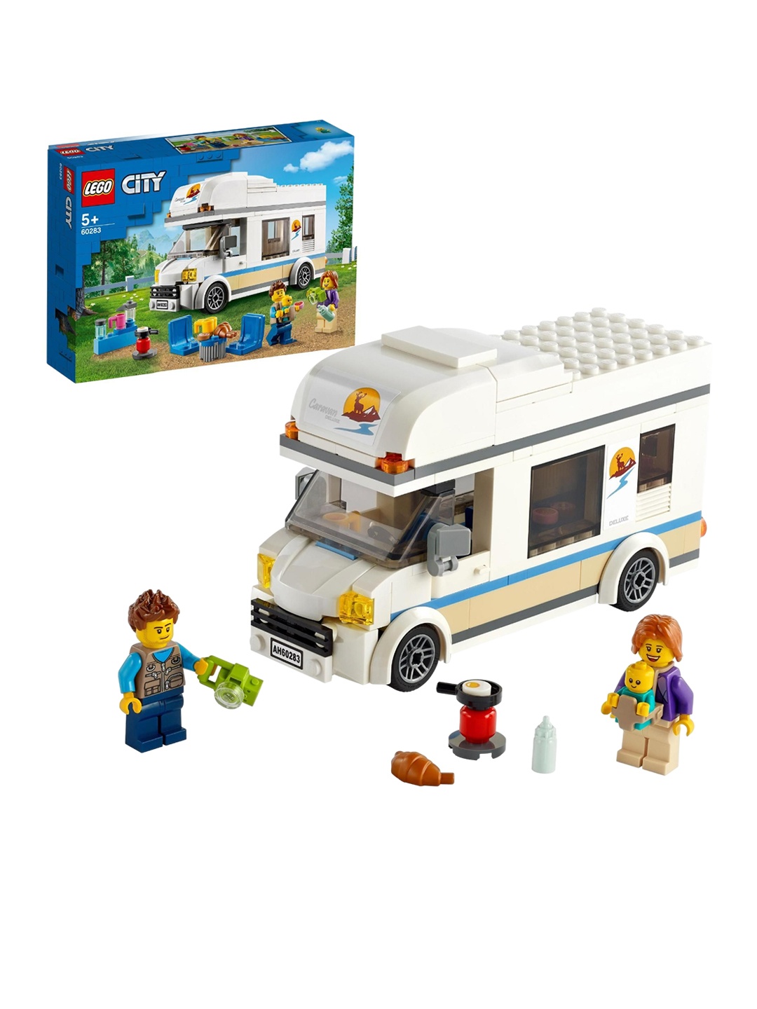 

LEGO Kids 190-Pcs City Holiday Camper Van Construction Toys, White