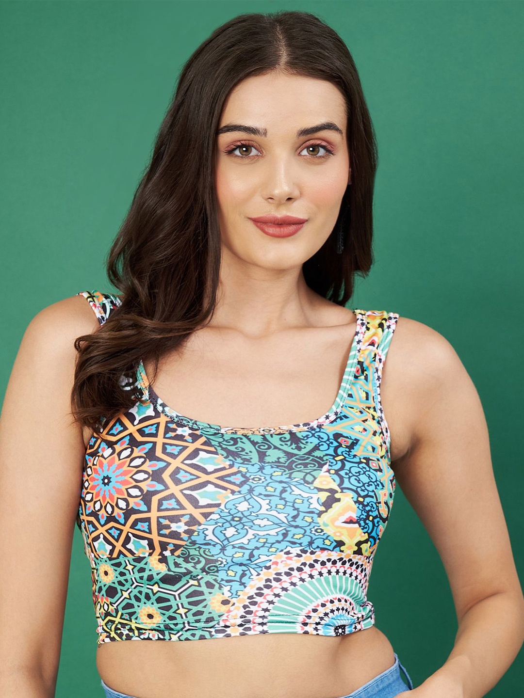 

Rajoria Instyle Floral Print Crop Top, Multi