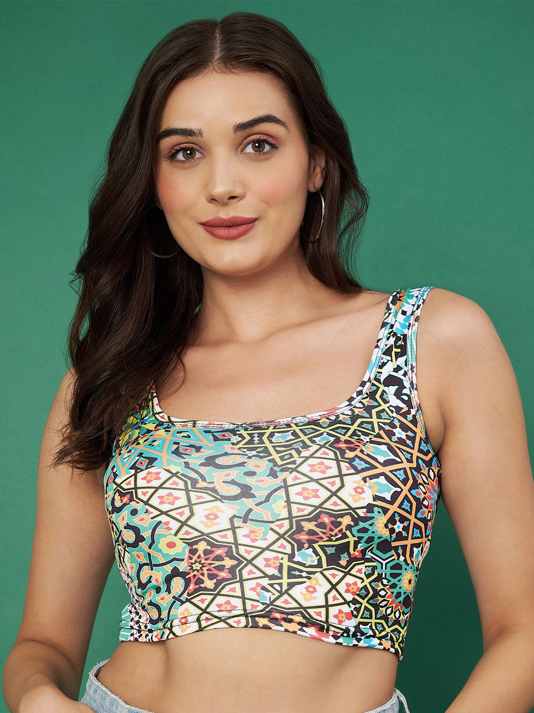 

Rajoria Instyle Tribal Print Crop Top, Multi