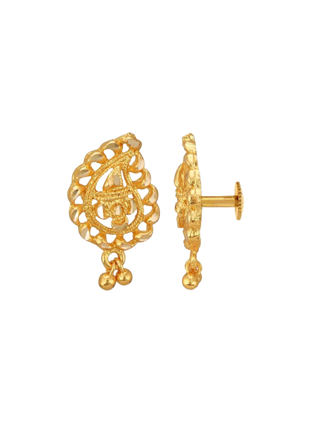 

Vighnaharta Contemporary Gold-Plated Studs Earrings