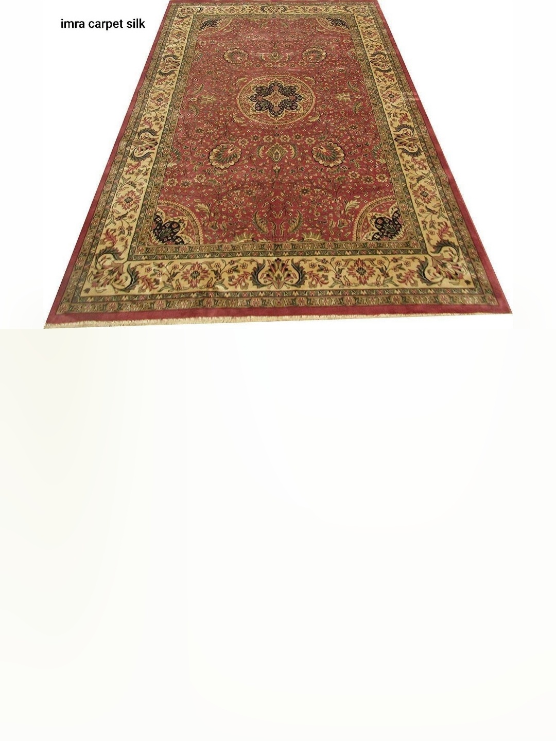 

IMRA CARPET White Floral Shaggy Carpet