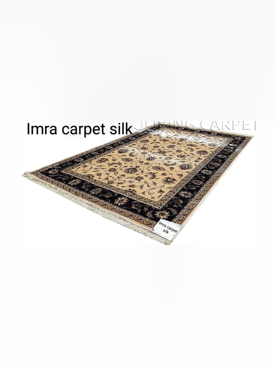 

IMRA CARPET Beige & Blue Ethnic Motifs Printed Carpet