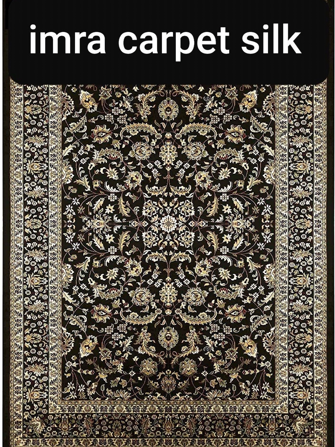 

IMRA CARPET Beige & Maroon Ethnic Motifs Rectangle Shaggy Carpet