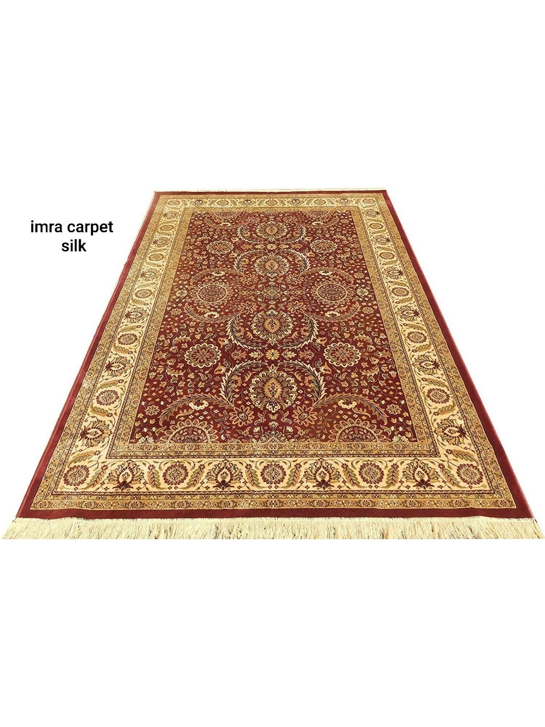 

IMRA CARPET Blue & Red Ethnic Motifs Rectangle Shaggy Carpet