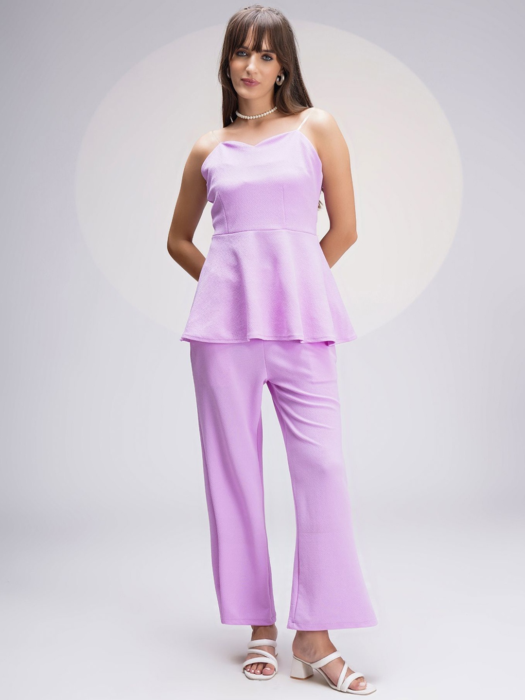 

WESTHOOD Shoulder strap SleevelessTop & Trouser, Lavender