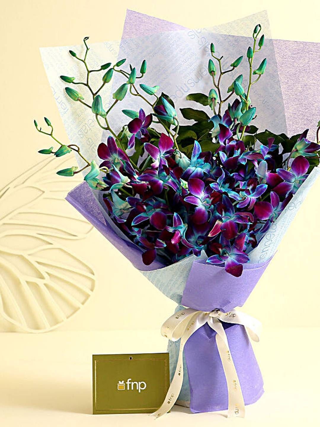 

fnp Blue & Green 6 Pieces Orchids Fresh Flowers Bouquet