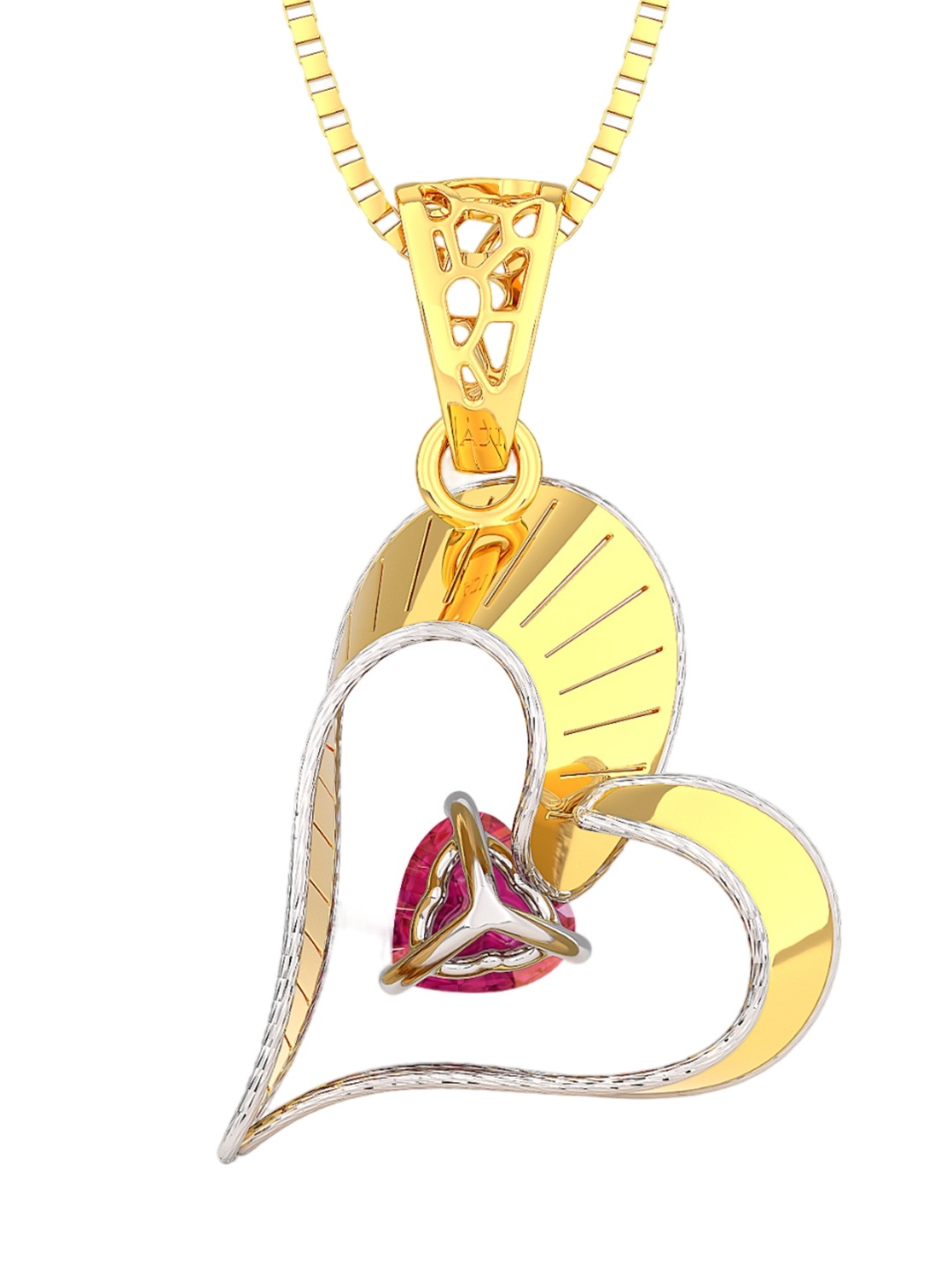 

Joyalukkas Girls 22KT Gemstone Gold Pendant -4.13 gm