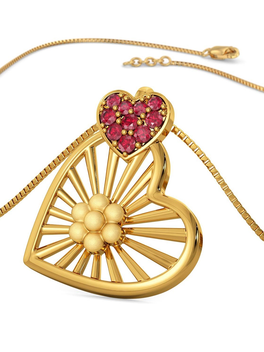 

Joyalukkas Girls 22KT Gem stone Pendant Gold-1.6gm