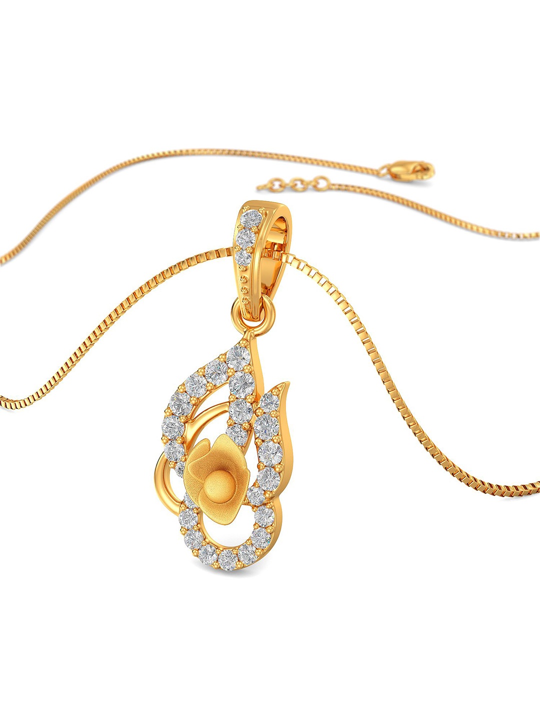 

Joyalukkas Girls 22 KT Gem Stone Pendant Gold-1.79gm