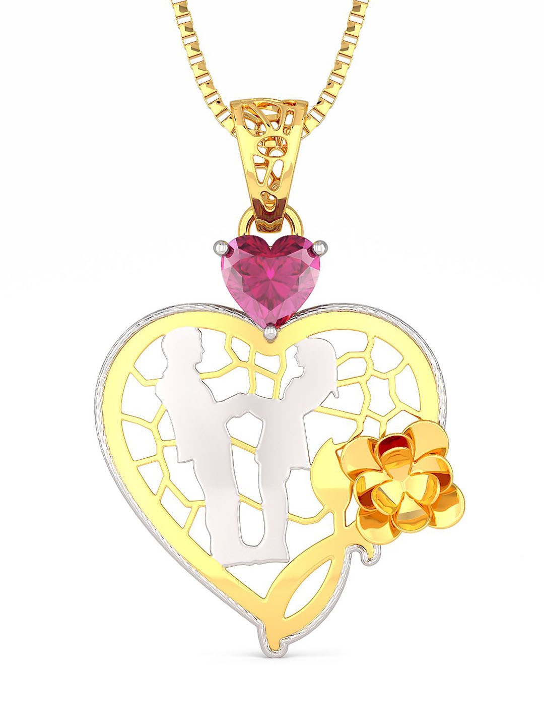 

Joyalukkas 22KT Gemstone Gold Pendant-4.787gm