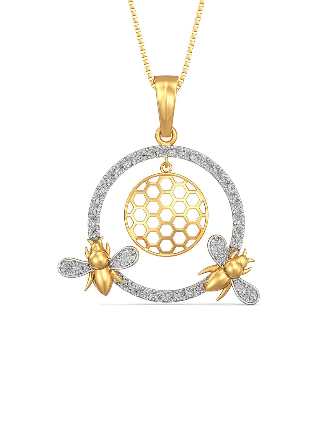 

Joyalukkas Girls 22 KT Gemstone Gold Pendant-3.07gm