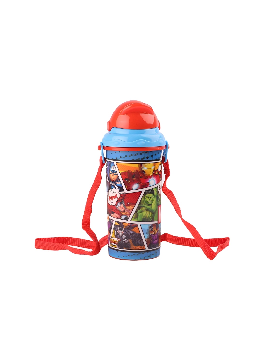 

Marvel Blue & Red Cartoon Characters Printed Water Bottle 500 ml