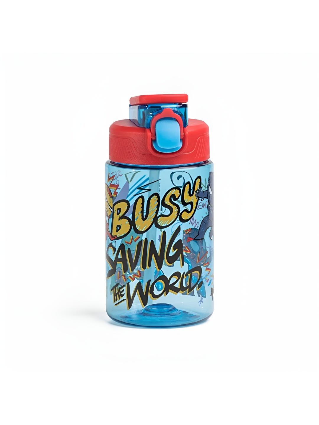 

Marvel Blue & Red Cartoon Characters Printed Water Bottle 400 ml