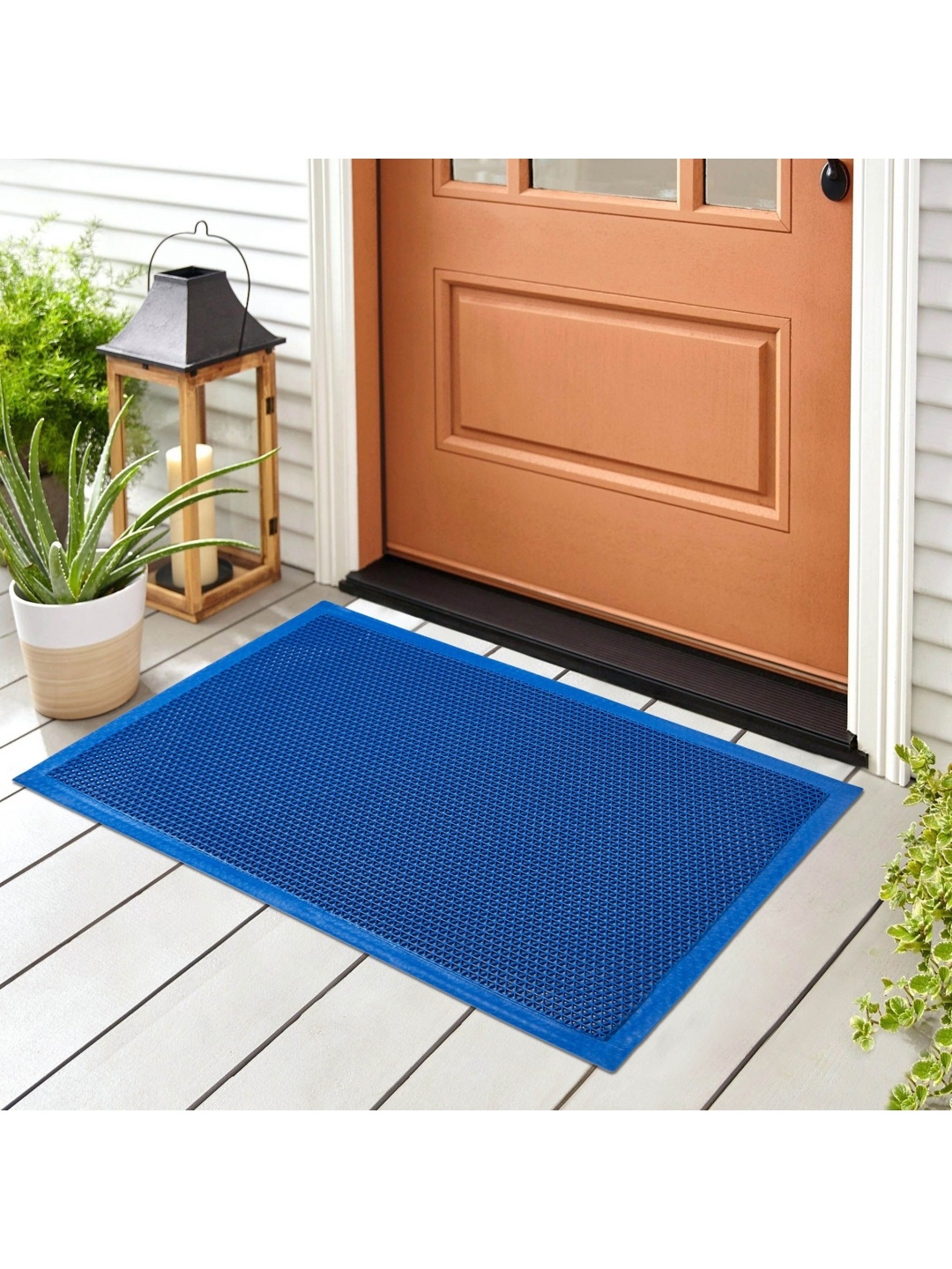 

Home Centre Blue Self-Designed Anti-Skid Doormat