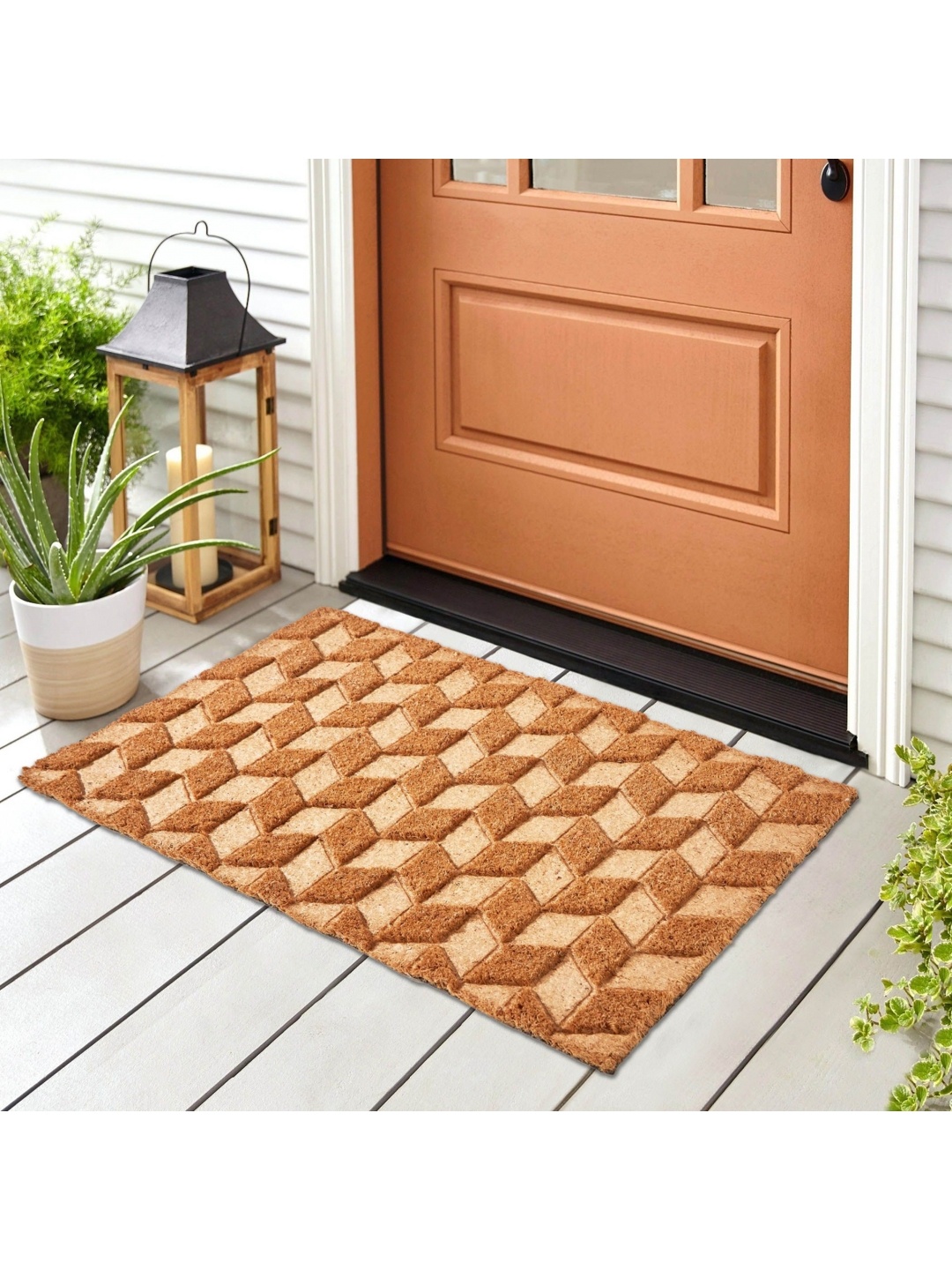 

Home Centre Brown Self-Designed Anti-Skid Doormat