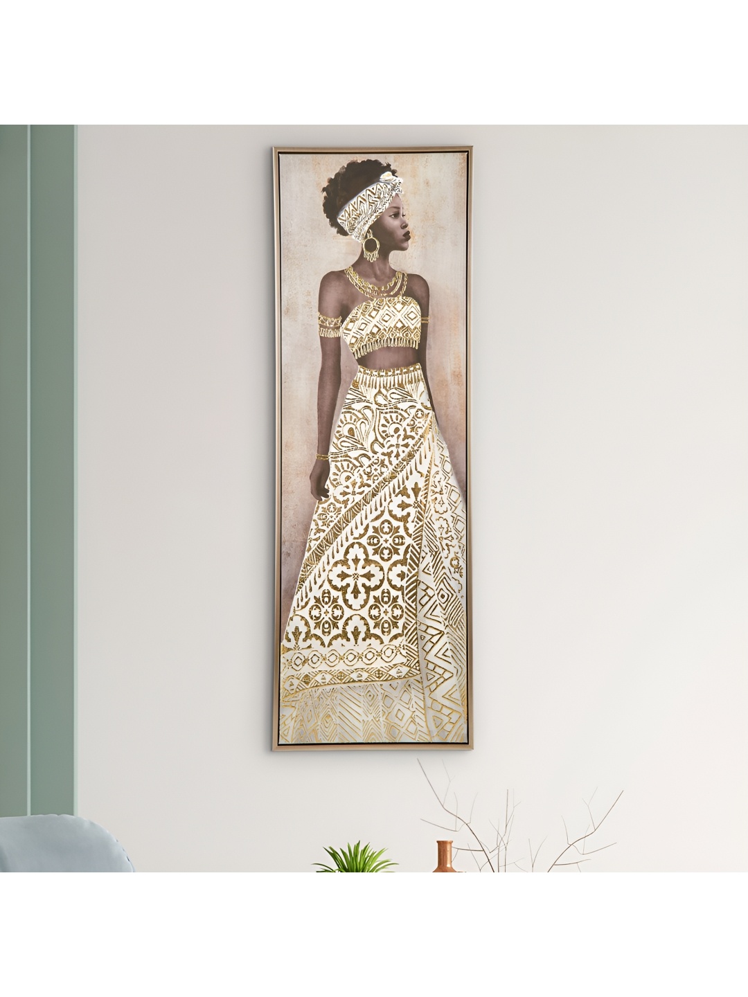 

Home Centre Gold-Toned & Black 1 Pieces Paper Wall Photo Frames