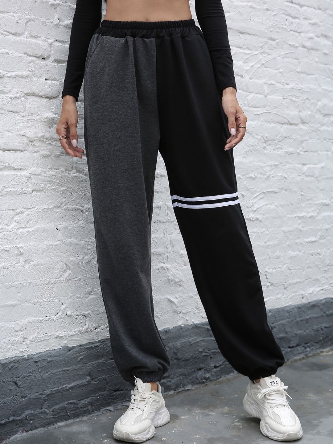 

StyleCast Women Tailored Joggers Trousers, Black