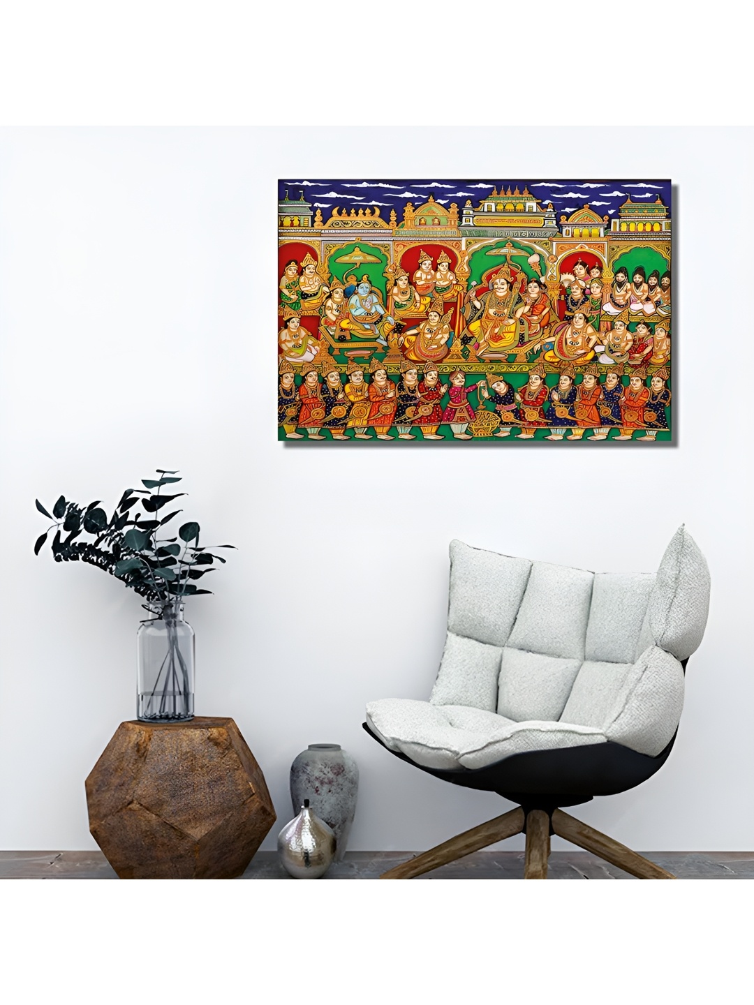 

Tamatina Yellow & Red Religious Canvas Wall Art
