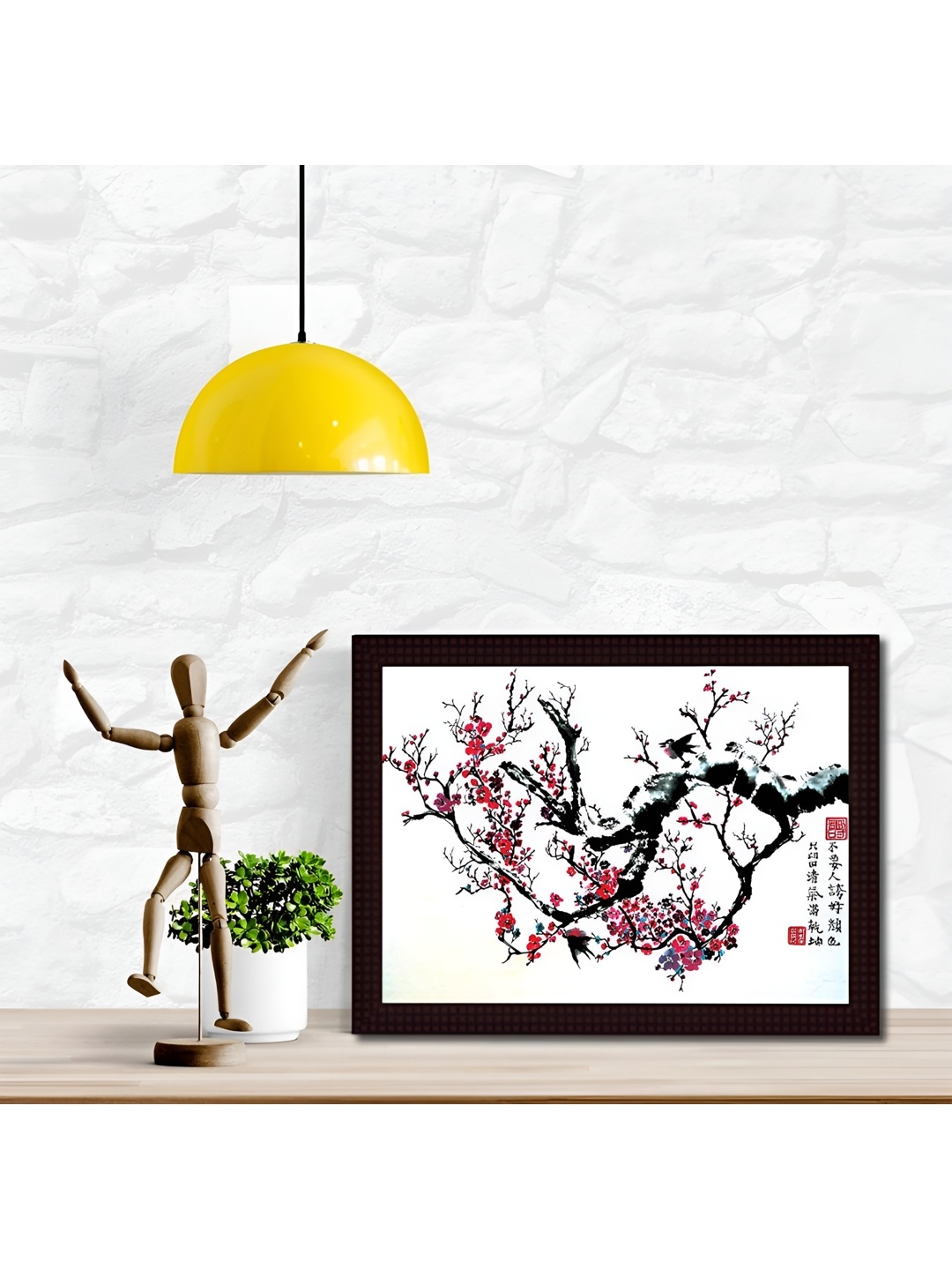 

Tamatina White & Pink Love Birds Blossom Painted Wall Art