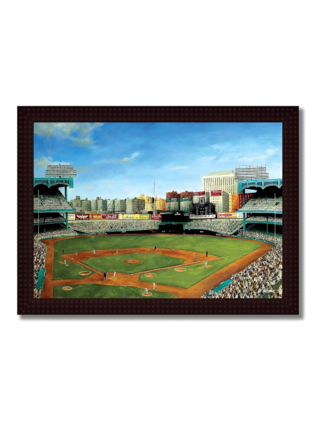 

Tamatina Brown & Blue Old Yankee Stadium Cotton Canvas Wall Art