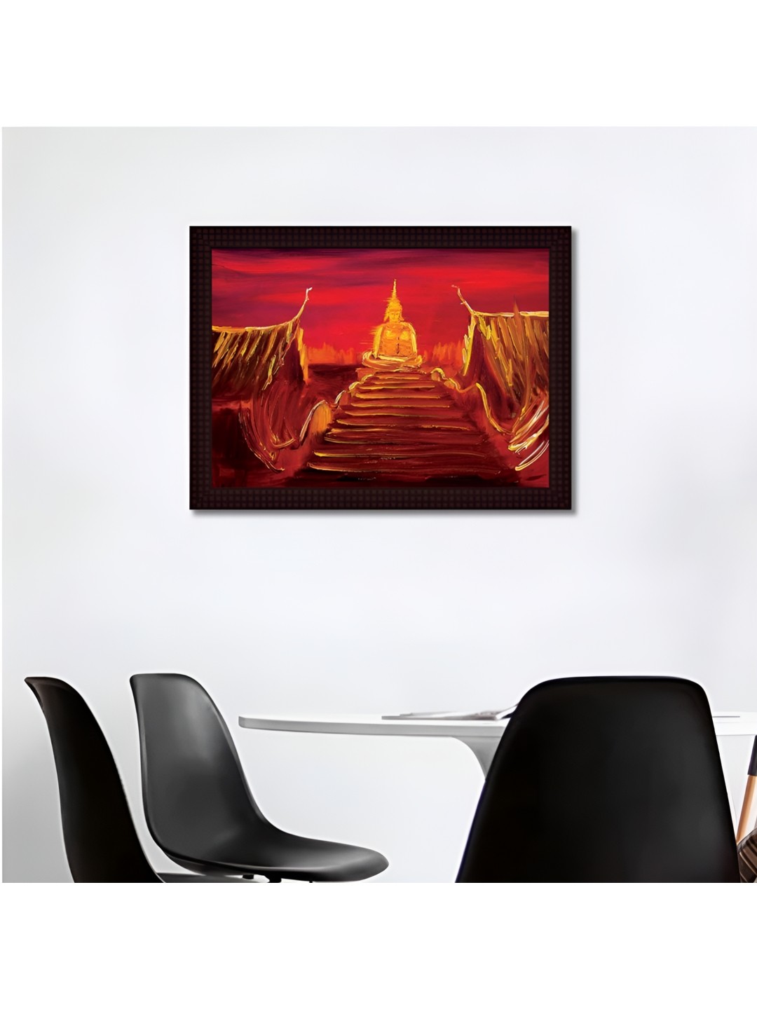

Tamatina Red & Yellow The Buddha Printed Framed Wall Art