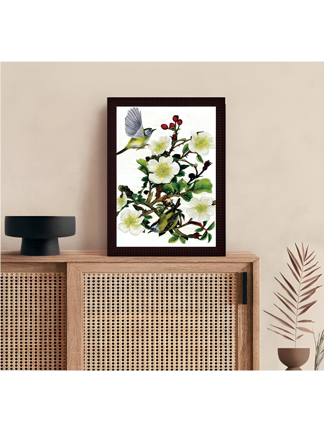 

Tamatina White & Green Canvas Painting Wall Art