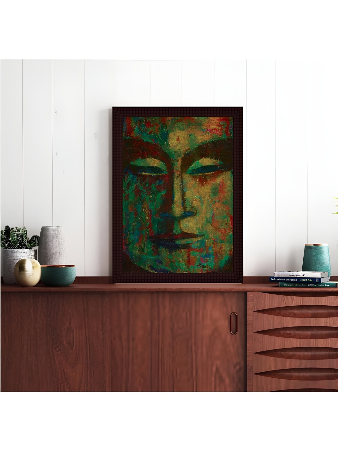 

Tamatina Black & Green Canvas Textured Painting Wall Art