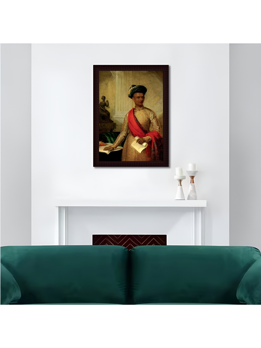 

Tamatina Brown & Red Traditional Wooden Texture Framed Canvas Painting Wall Art