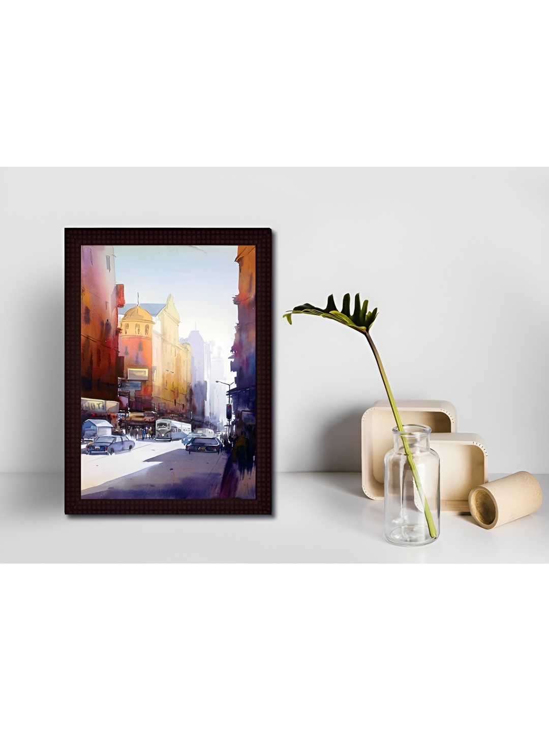

Tamatina Beige & Blue Wooden Texture Framed Canvas Wall Art