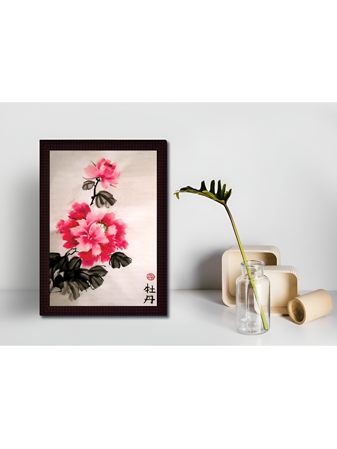 

Tamatina Beige & Pink Canvas Floral and Botanical Painting Wall Art