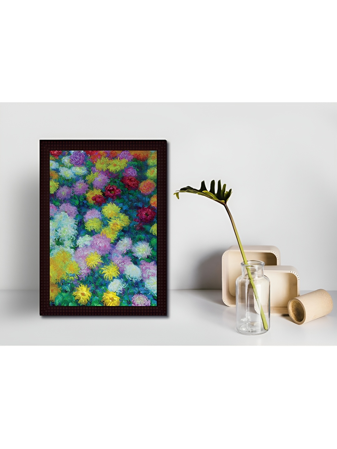 

Tamatina Green & Yellow Claud Monet Chrysanthemums Canvas Painting Wall Art