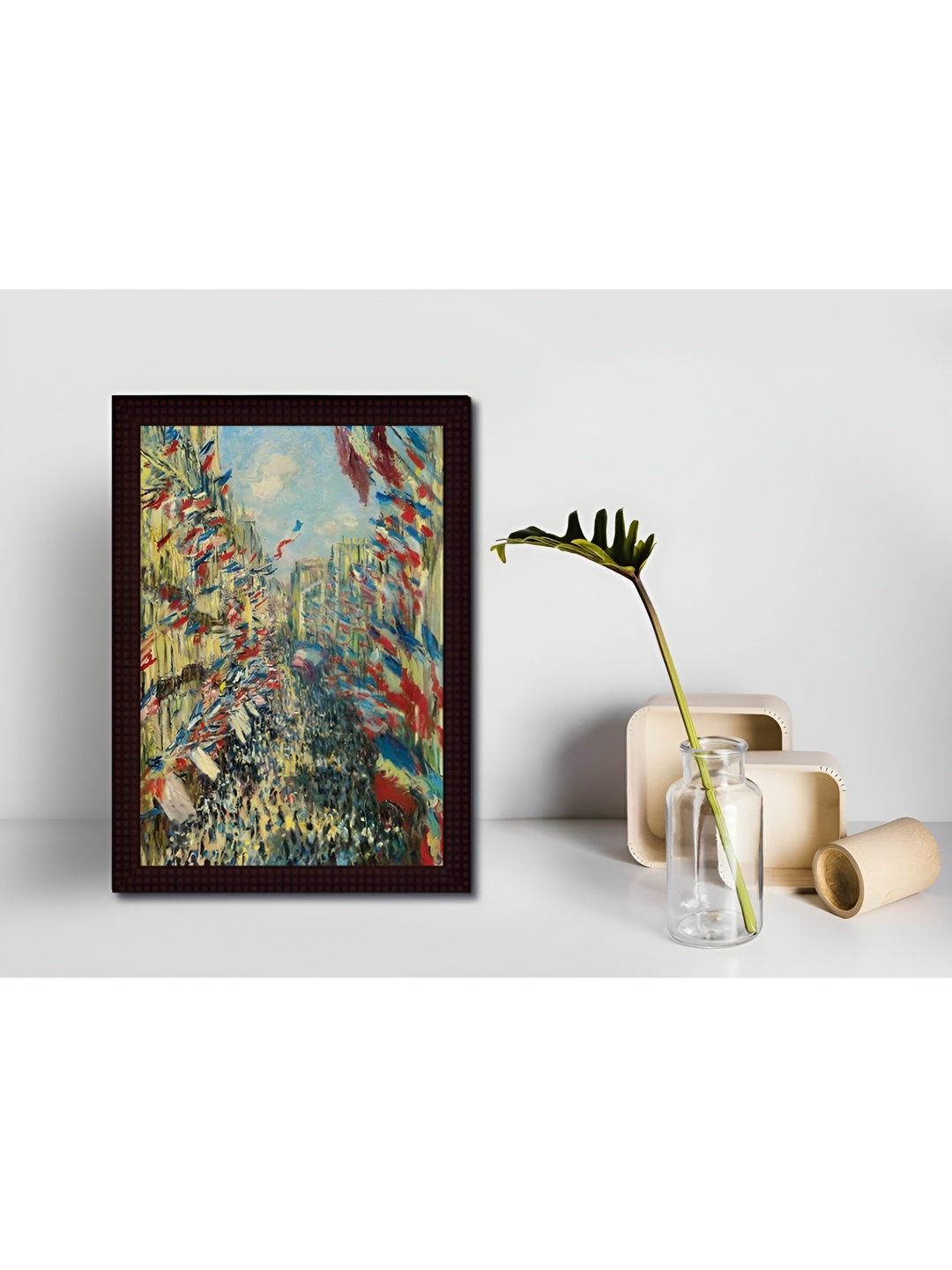 

Tamatina Grey Rue Montargueil with Flags Claud Monet Art Wooden Painting Wall Art