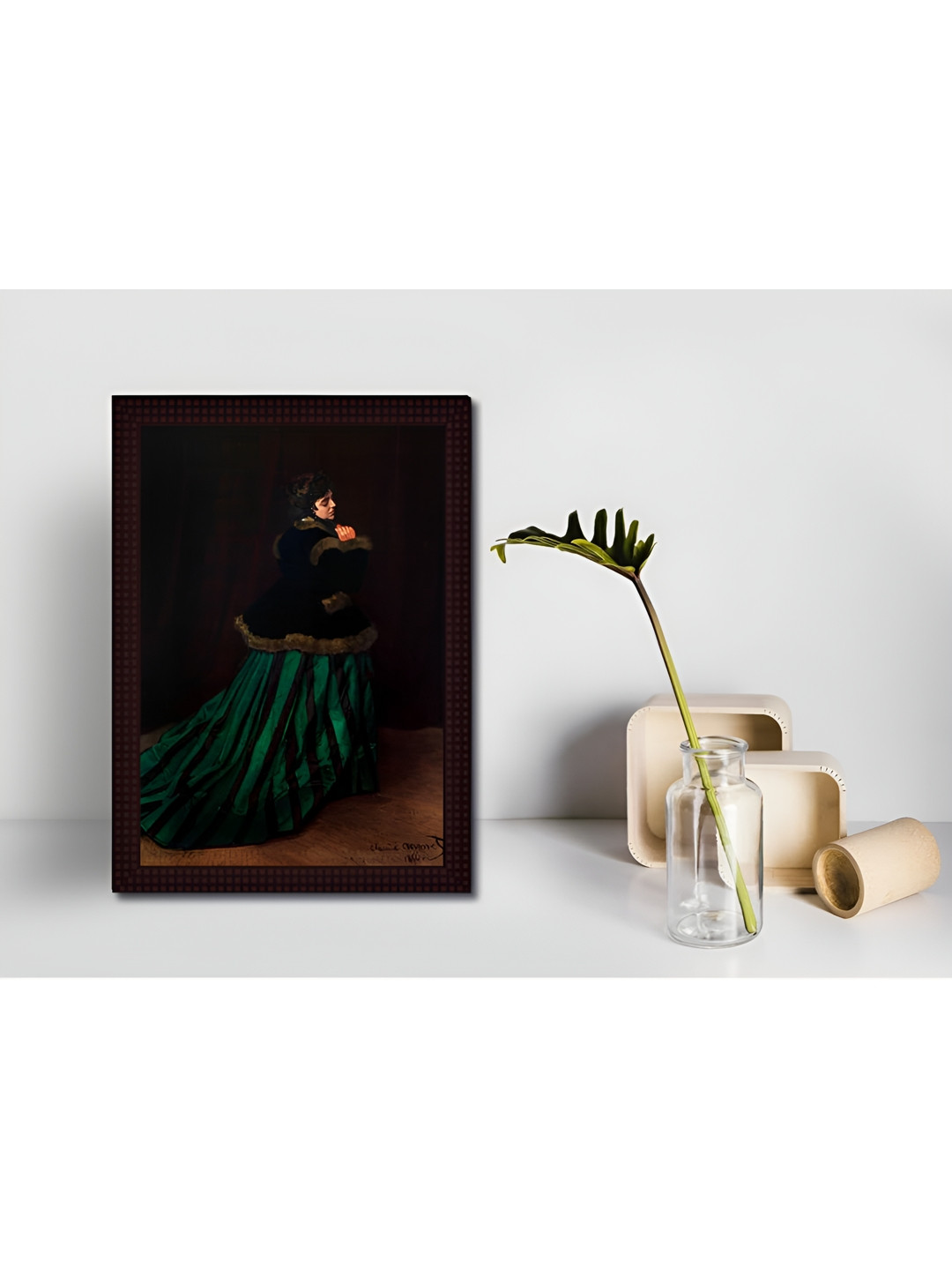 

Tamatina Black Claud Monet Art Wooden Texture Framed Painting Wall Art