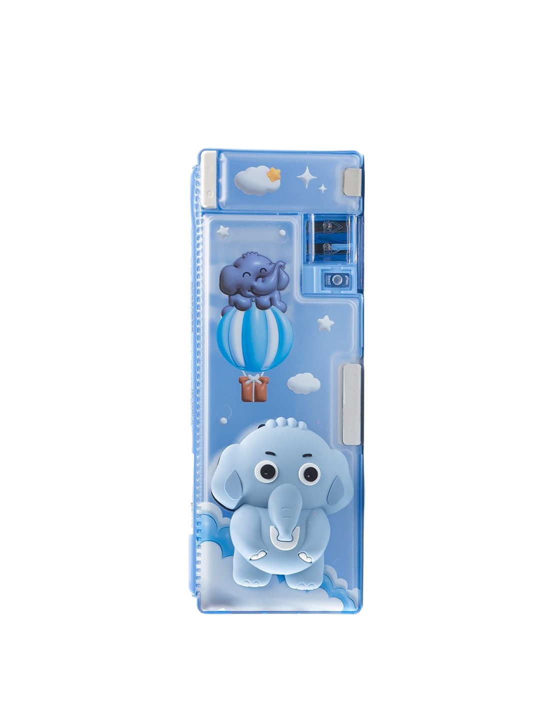 

QIPS Kids Graphic Printed Pen Box, Blue