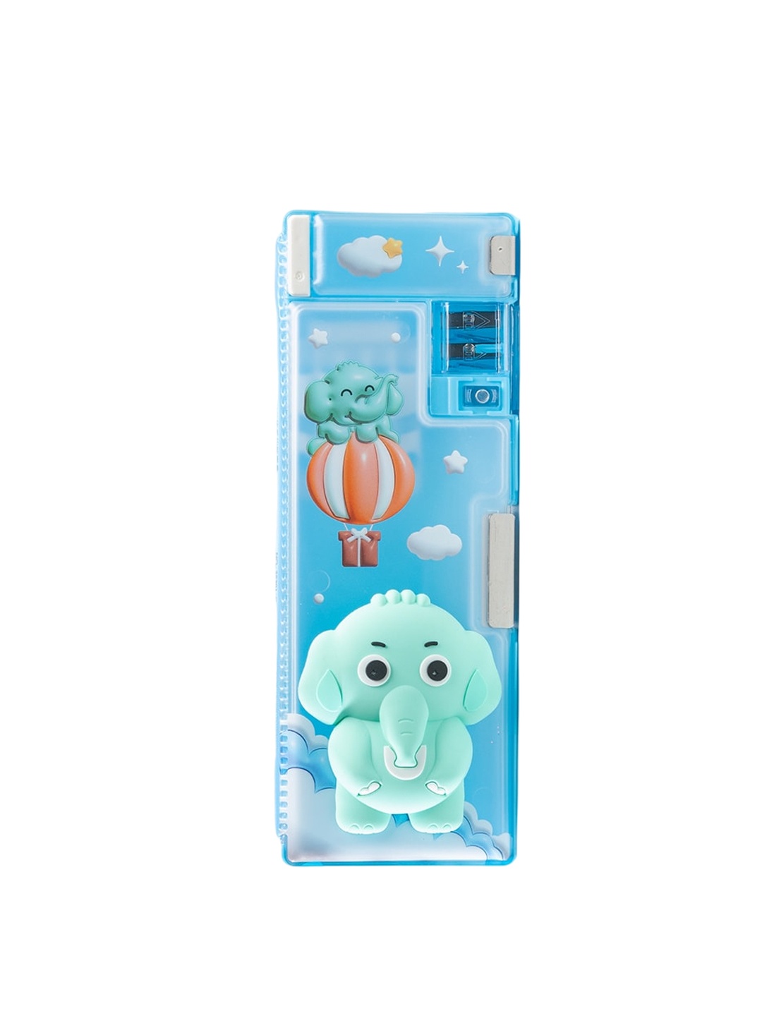 

QIPS Kids Graphic Printed Pen Box, Turquoise blue