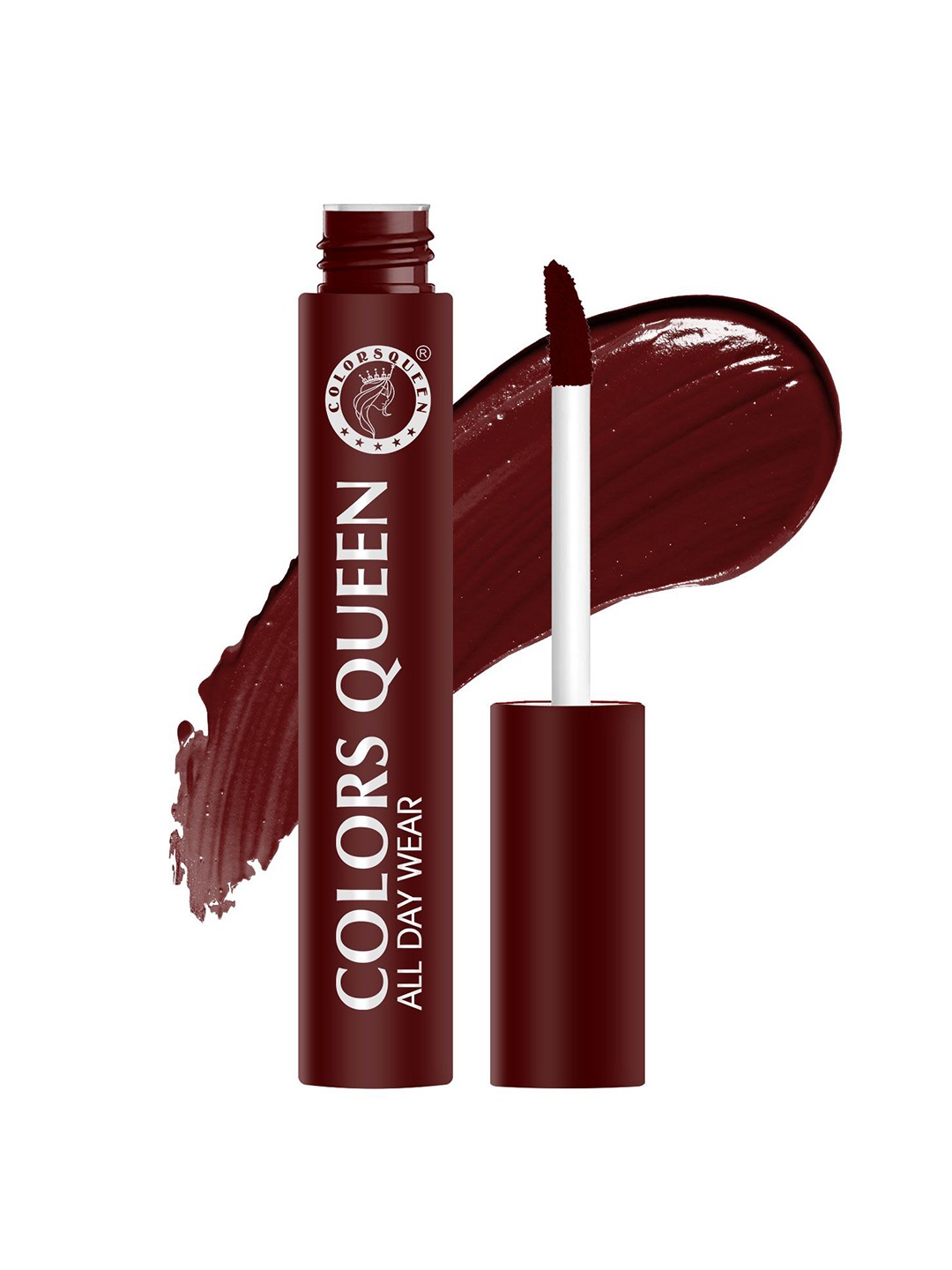 Colors Queen All Day Wear Matte Liquid Lipstick 12g - Deep Maroon 03, Brown