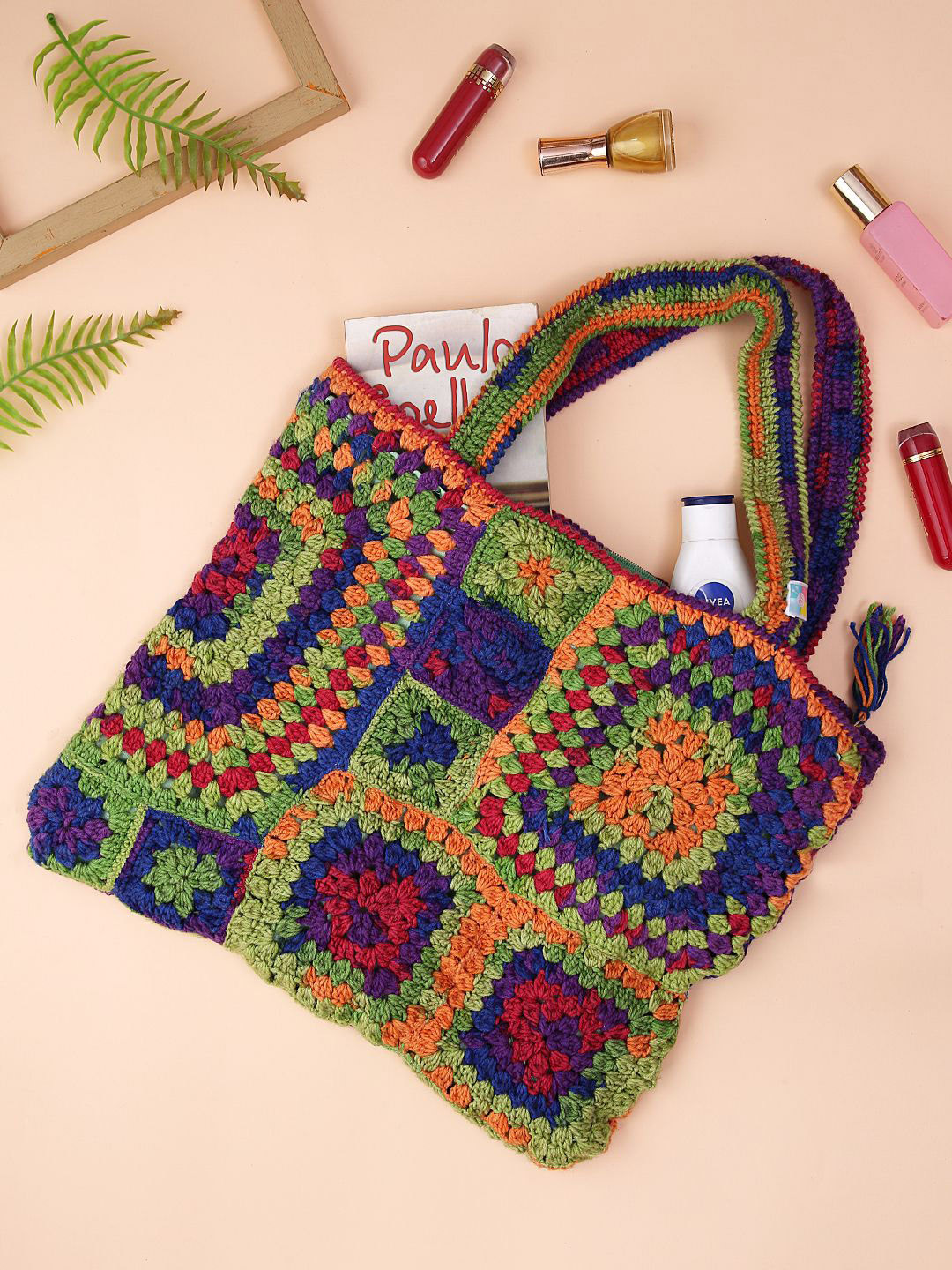 

Magic Needles Floral Shopper Tote Bag, Multi