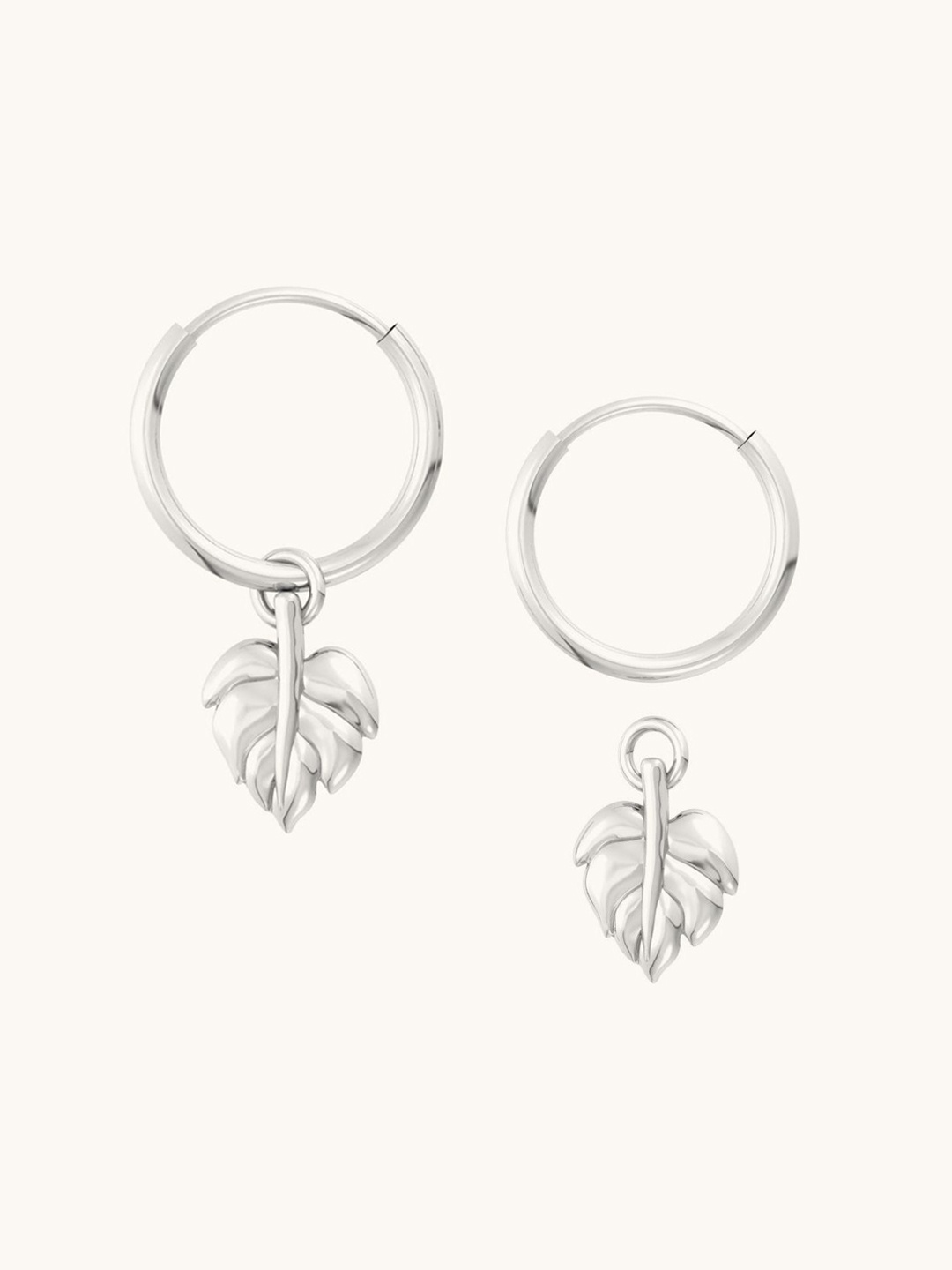 

Mabel Contemporary Hoop Earrings, Silver