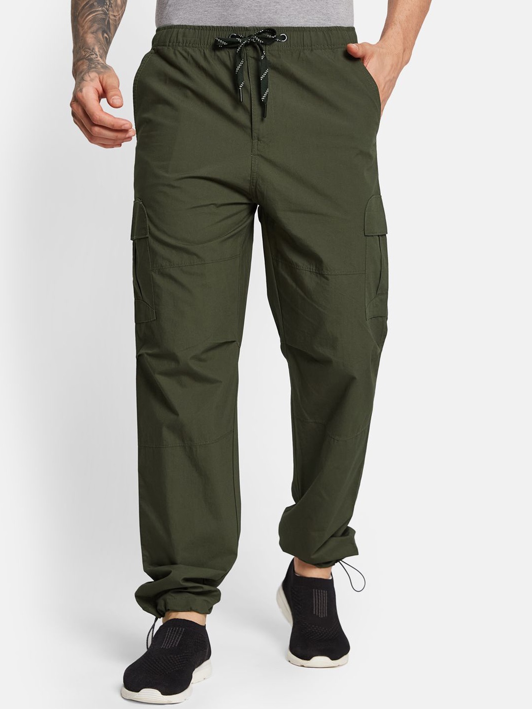 

Octave Men Mid-Rise Track Pants, Olive