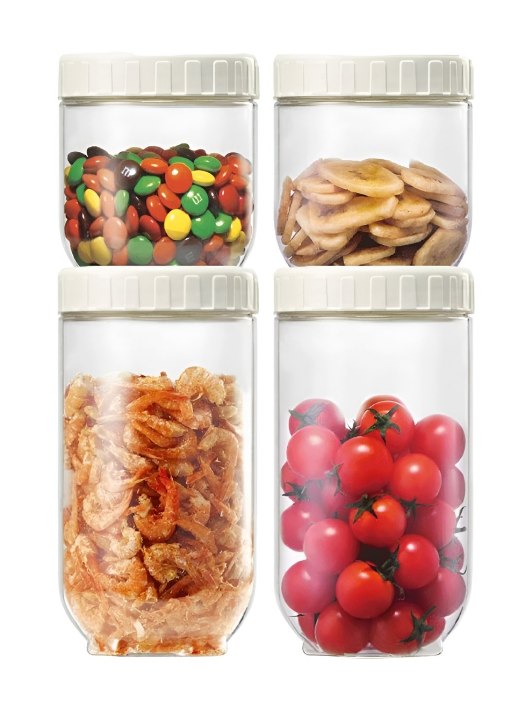 

P-Plus International Transparent 4 Pieces Glass Container
