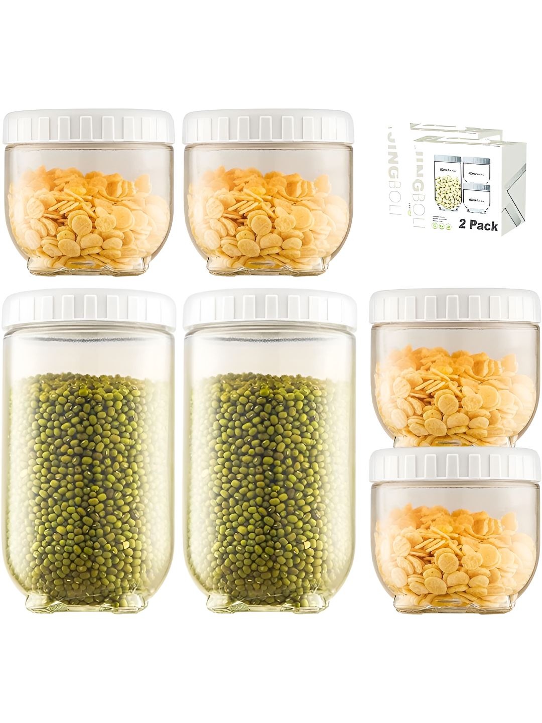 

P-Plus International Transparent 3 Pieces Glass Food Storage Containers