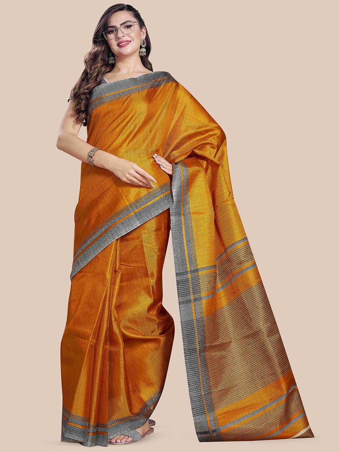 

Rani Saahiba Art Silk Saree, Yellow