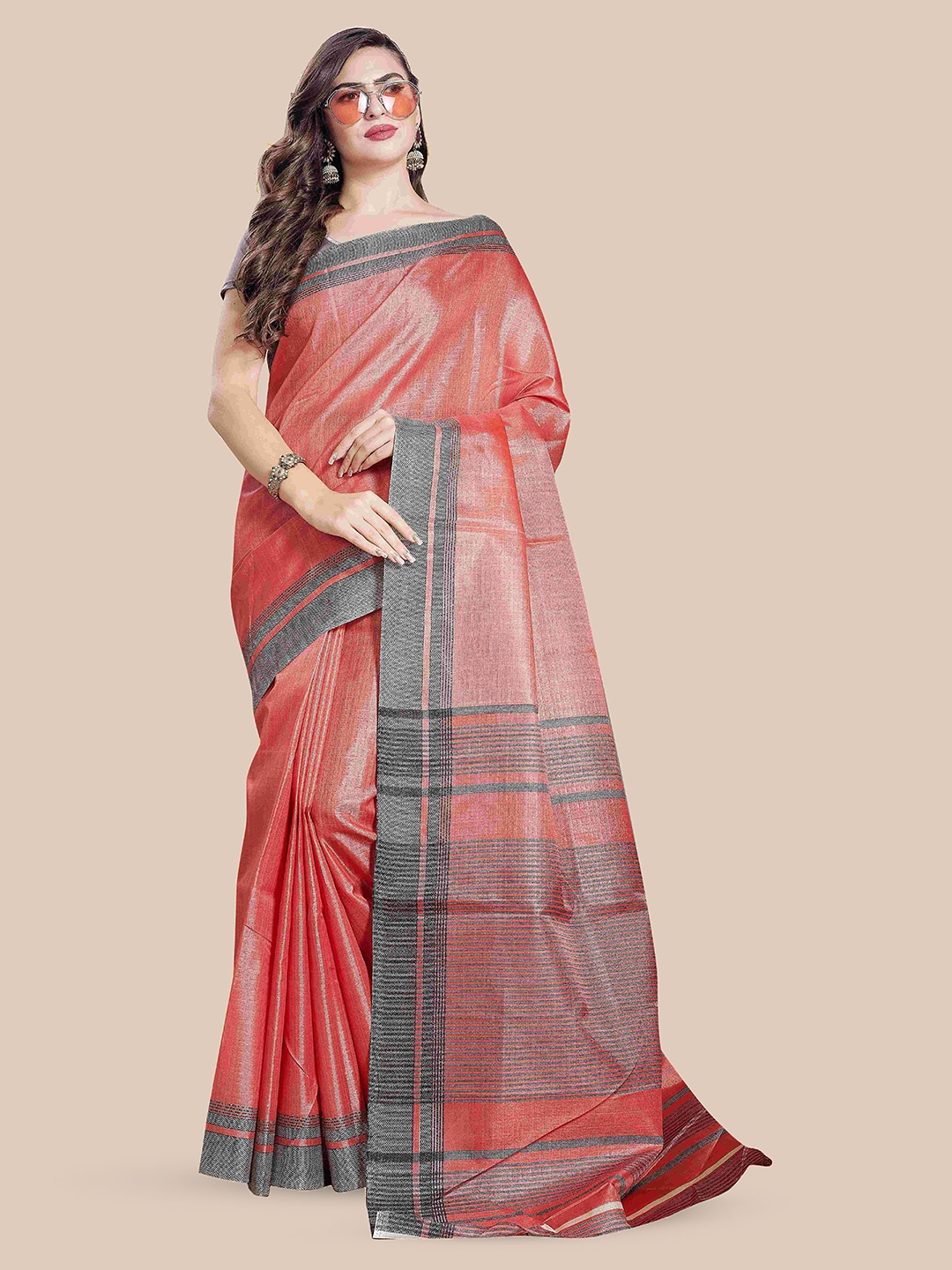 

Rani Saahiba Art Silk Saree, Orange