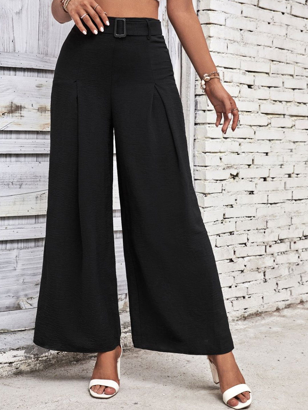 

Stylecast X KPOP Women Tailored Pleated Trousers, Black