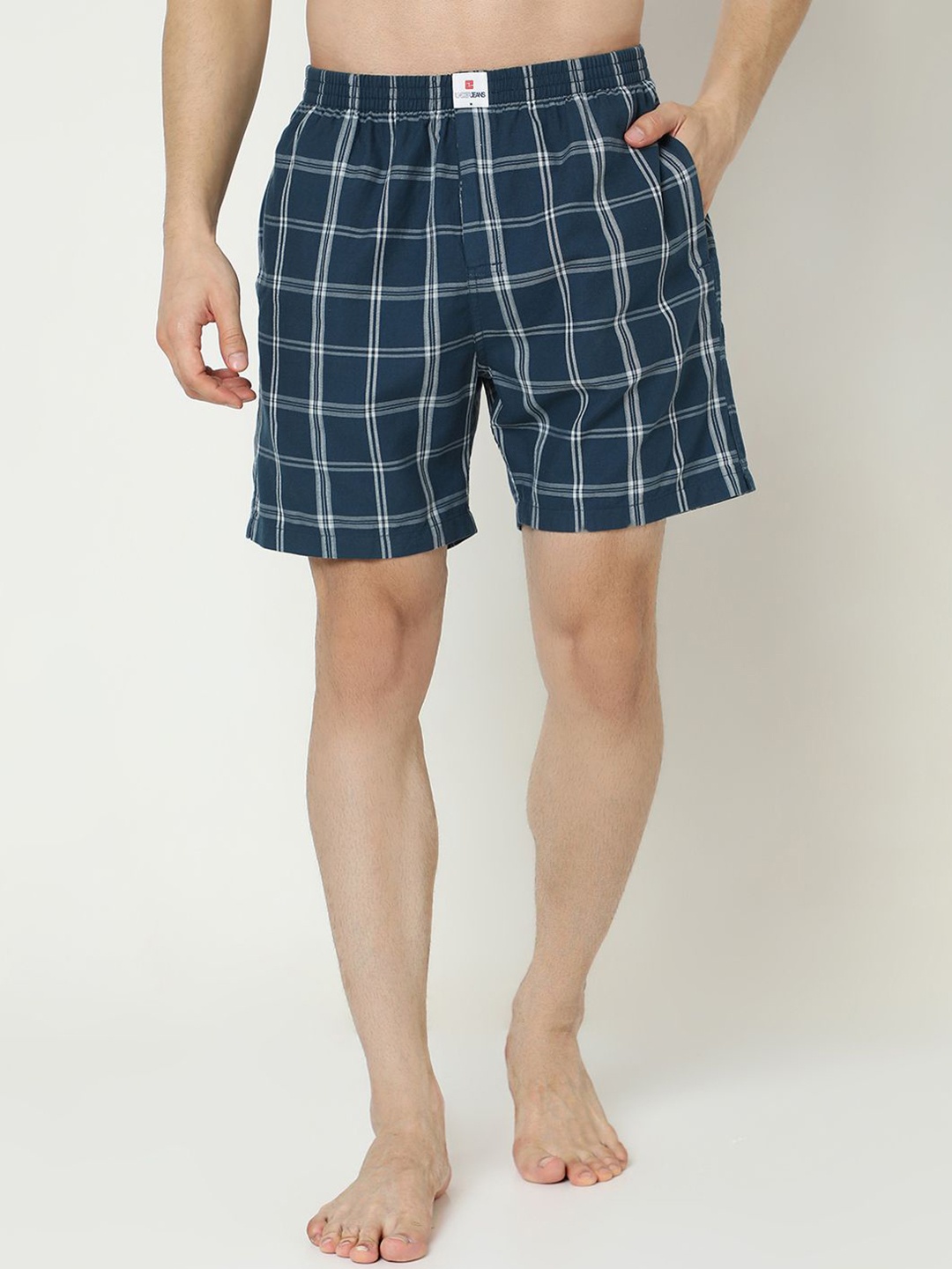 

UnderJeans by Spykar Cotton Printed Boxers UJNPBX0059060, Blue